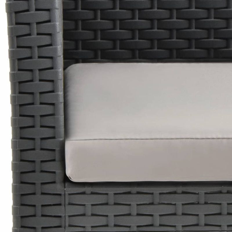 Casa si Gradina - Gradina si terasa - Mobilier exterior - Scaune si sezlonguri gradina - Scaun de gradina cu perna antracit 63x65x76 cm, ratan PP - Infinity.ro