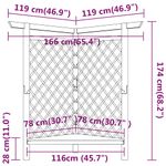 Casa si Gradina - Gradina si terasa - Decoratiuni exterior - Arcade - Pergola de colt cu bancheta, 166x81x174 cm, lemn de pin tratat - Infinity.ro