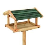 Casa si Gradina - Gradinarit si plante - Produse zootehnice - Adapatoare animale - Hranitor pentru pasari cu stativ, 37x28x100 cm, lemn masiv brad - Infinity.ro