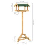 Casa si Gradina - Gradinarit si plante - Produse zootehnice - Adapatoare animale - Hranitor pentru pasari cu stativ, 37x28x100 cm, lemn masiv brad - Infinity.ro