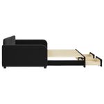 Casa si Gradina - Mobilier - Paturi si accesorii - Paturi - Pat de zi cu extensie si sertare, negru, 100x200 cm, catifea - Infinity.ro