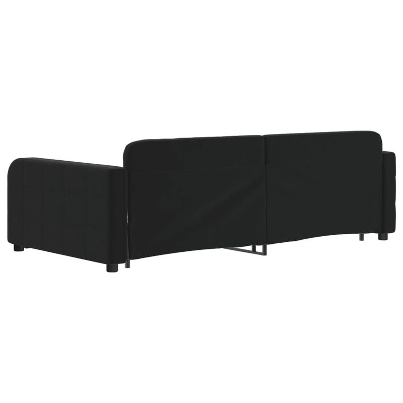 Casa si Gradina - Mobilier - Paturi si accesorii - Paturi - Pat de zi cu extensie si sertare, negru, 100x200 cm, catifea - Infinity.ro