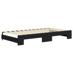 Casa si Gradina - Mobilier - Paturi si accesorii - Paturi - Pat de zi cu extensie si sertare, negru, 100x200 cm, catifea - Infinity.ro