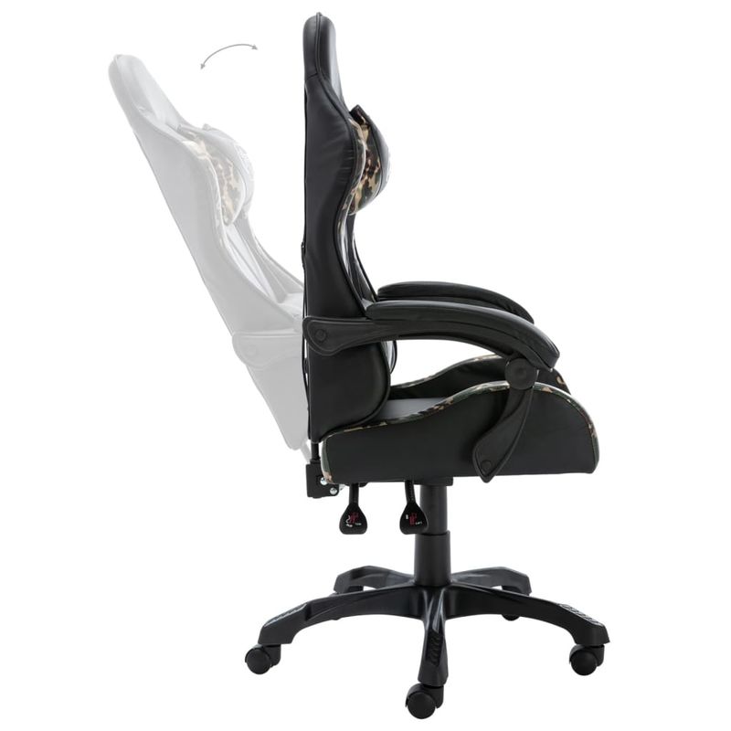PC, gaming si accesorii - Gaming - Accesorii gaming - Scaune gaming - Scaun de jocuri, negru si camuflaj, piele ecologica - Infinity.ro