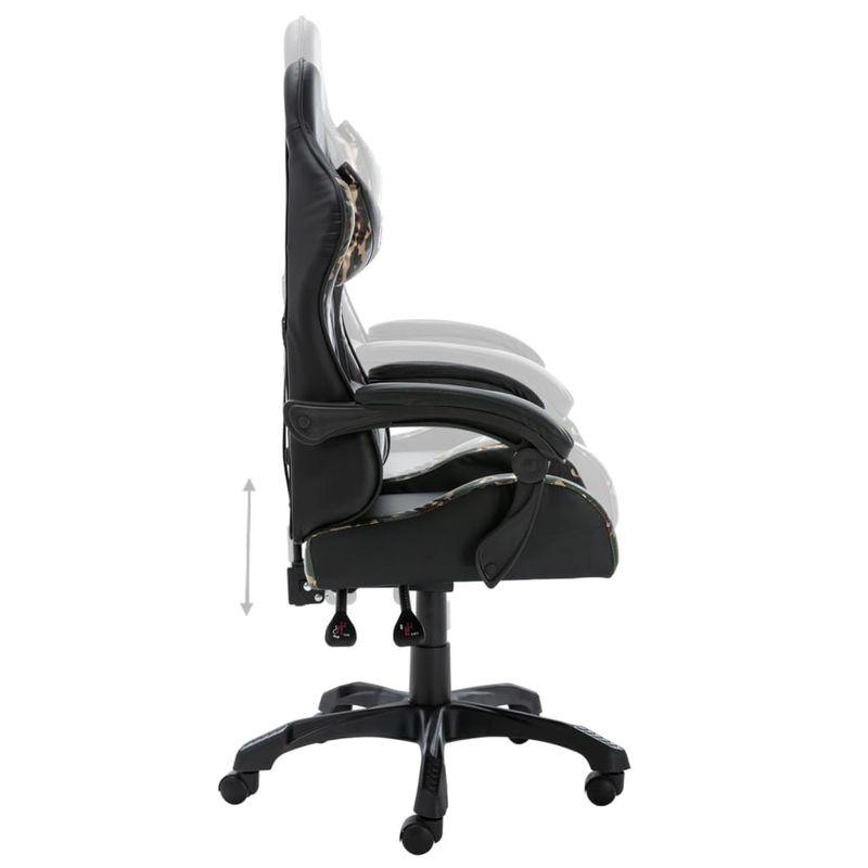 PC, gaming si accesorii - Gaming - Accesorii gaming - Scaune gaming - Scaun de jocuri, negru si camuflaj, piele ecologica - Infinity.ro