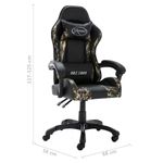 PC, gaming si accesorii - Gaming - Accesorii gaming - Scaune gaming - Scaun de jocuri, negru si camuflaj, piele ecologica - Infinity.ro