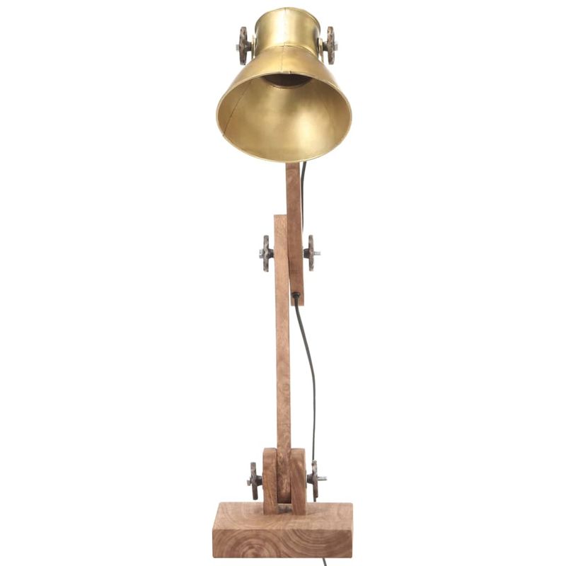 Casa si Gradina - Corpuri si surse de iluminat - Veioze si lampi - Lampi de veghe - Lampa de birou industriala, alama, 58x18x90 cm, E27, rotund - Infinity.ro