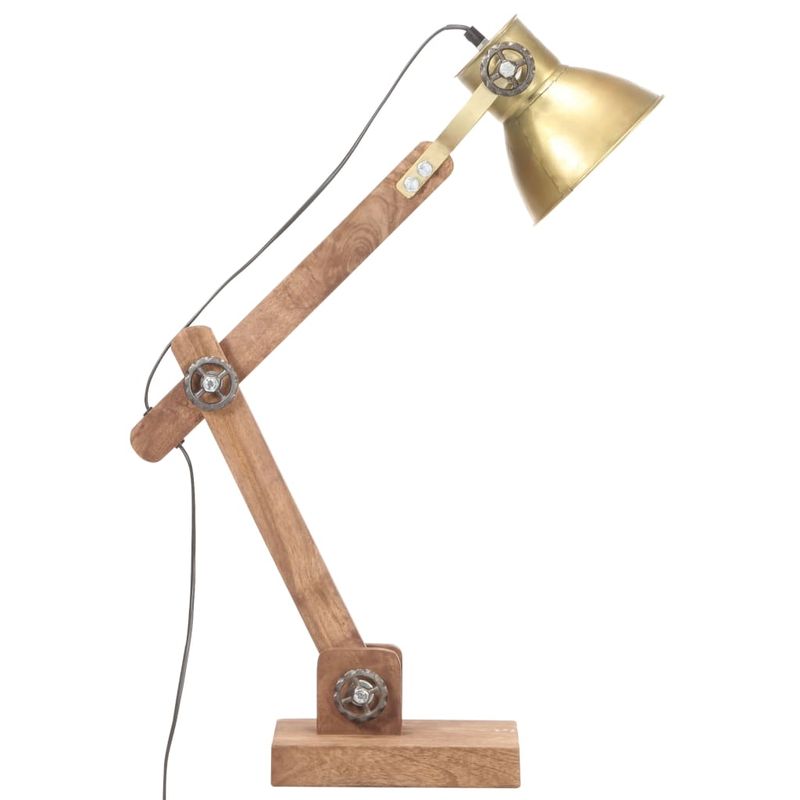 Casa si Gradina - Corpuri si surse de iluminat - Veioze si lampi - Lampi de veghe - Lampa de birou industriala, alama, 58x18x90 cm, E27, rotund - Infinity.ro