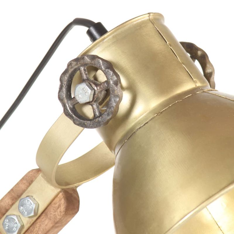 Casa si Gradina - Corpuri si surse de iluminat - Veioze si lampi - Lampi de veghe - Lampa de birou industriala, alama, 58x18x90 cm, E27, rotund - Infinity.ro