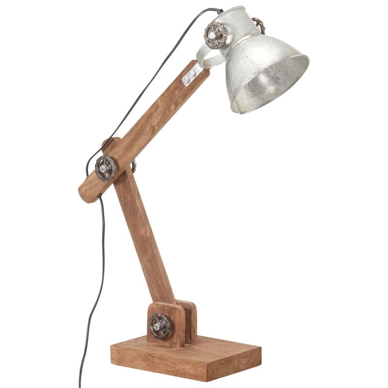 Casa si Gradina - Corpuri si surse de iluminat - Veioze si lampi - Lampi de veghe - Lampa de birou industriala, argintiu, 58x18x90 cm, E27, rotund - Infinity.ro