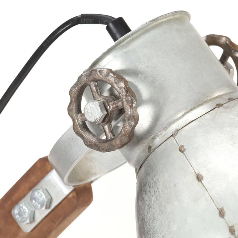 Casa si Gradina - Corpuri si surse de iluminat - Veioze si lampi - Lampi de veghe - Lampa de birou industriala, argintiu, 58x18x90 cm, E27, rotund - Infinity.ro