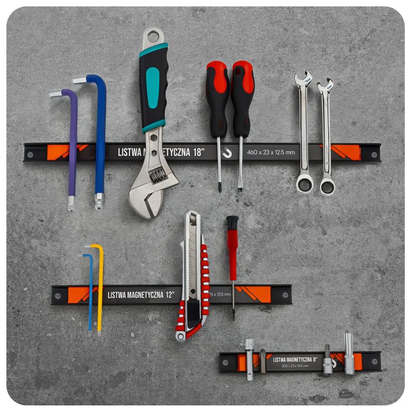 Auto si Moto - Reparatii si depanare - Scule auto - Scule si truse auto - Set de benzi magnetice Powermat PM1371, 3 buc, 460 / 300 / 200 mm - Infinity.ro