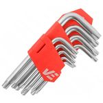 Casa si Gradina - Constructii - Scule de mana si unelte - Chei si truse chei - Set de chei torx 9 piese, Verke, CrV, T10-T50, V35500 - Infinity.ro