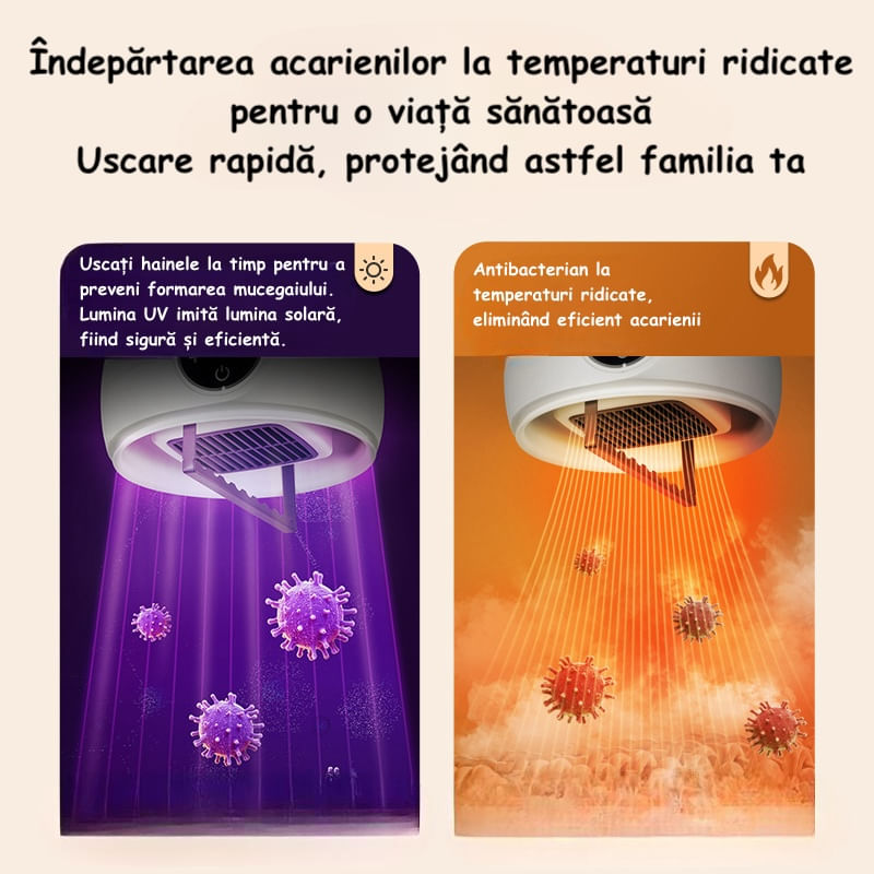 Market - Spalare si intretinere rufe - Uscatoare de rufe si accesorii - Uscator de haine pliabil Ambrasmart, portabil, rapid si ideal pentru uscare igienica in interior, perfect pentru familii - Infinity.ro