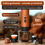 Electronice si Electrocasnice - Electrocasnice bucatarie - Preparare bauturi - Espressoare - Espressor Portabil Reincarcabil, Aparat de Cafea cu Incalzire Rapida 3in1 - Infinity.ro