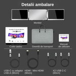 PC, gaming si accesorii - Desktop PC & monitoare - Monitoare - Extensie 2 Ecrane pentru Laptop, 2×16inch , IPS, 2560×1600, sRGB 100% - Infinity.ro