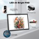 PC, gaming si accesorii - Periferice PC - Tablete grafice - Tableta Grafica cu lumina LED A4, Plansa de desen alimentata prin USB, Luminozitate Reglabila, pt Desen,Schite, Animatie - Infinity.ro
