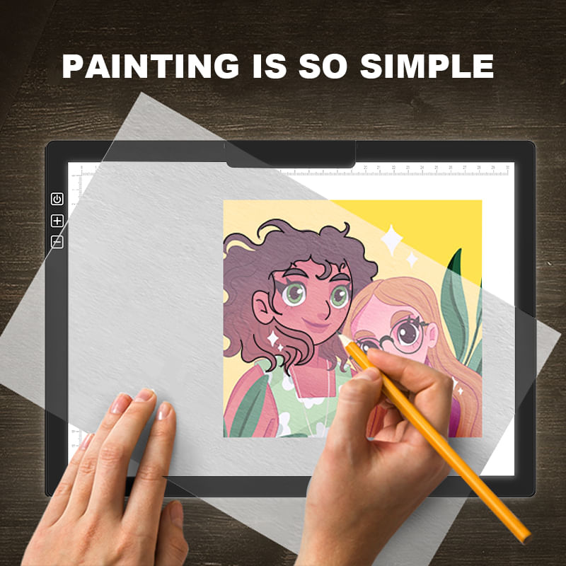 PC, gaming si accesorii - Periferice PC - Tablete grafice - Tableta Grafica cu lumina LED A4, Plansa de desen alimentata prin USB, Luminozitate Reglabila, pt Desen,Schite, Animatie - Infinity.ro