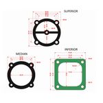Casa si Gradina - Electrice - Echipamente electrice - Compresoare - Garnituri set pentru cap compresor de aer V 65mm CH080 Mod.3(I) - Infinity.ro