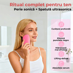 Ingrijire personala si Cosmetice - Aparate & accesorii ingrijire personala - Aparate cosmetice - Aparate intretinere si ingrijire corporala - Perie Electrica Faciala 2 in 1 JustNet®, cu Spatula Ultrasonica Scrubber, 7 Moduri Vibratie Sonica, IPX7 Waterproof - Infinity.ro