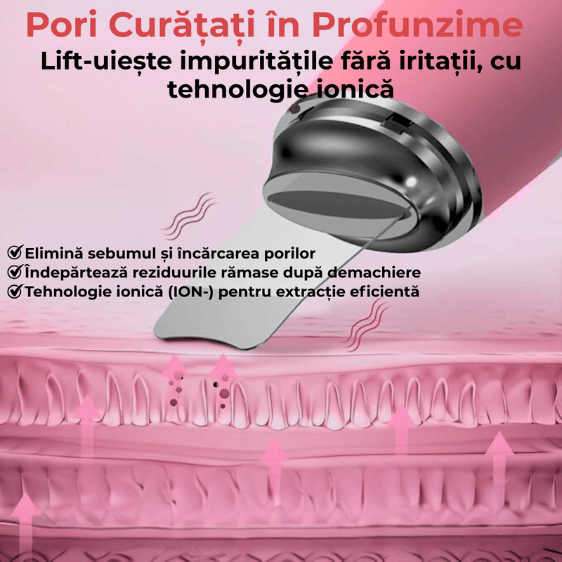 Ingrijire personala si Cosmetice - Aparate & accesorii ingrijire personala - Aparate cosmetice - Aparate intretinere si ingrijire corporala - Perie Electrica Faciala 2 in 1 JustNet®, cu Spatula Ultrasonica Scrubber, 7 Moduri Vibratie Sonica, IPX7 Waterproof - Infinity.ro