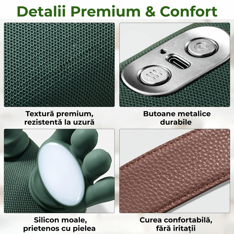 Ingrijire personala si Cosmetice - Sanatate si wellness - Articole wellness - Aparate si dispozitive de masaj - Aparat Masaj Cervical Multifunctional JustNet®, 4D Shiatsu pentru Gat, Umeri, Spate, Brate si Gambe - Infinity.ro