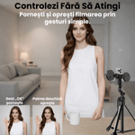 Laptop, Telefoane si Tablete - Telefoane mobile si accesorii - Accesorii Telefoane - Selfie stick-uri - Selfie Stick Profesional JustNet® 1.9 m cu Urmarire AI, Trepied din Aluminiu, Stabilizator, 2 Lampi LED, fara Aplicatie - Infinity.ro