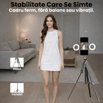 Laptop, Telefoane si Tablete - Telefoane mobile si accesorii - Accesorii Telefoane - Selfie stick-uri - Selfie Stick Profesional JustNet® 1.9 m cu Urmarire AI, Trepied din Aluminiu, Stabilizator, 2 Lampi LED, fara Aplicatie - Infinity.ro