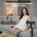 Laptop, Telefoane si Tablete - Telefoane mobile si accesorii - Accesorii Telefoane - Selfie stick-uri - Selfie Stick Profesional JustNet® 1.9 m cu Urmarire AI, Trepied din Aluminiu, Stabilizator, 2 Lampi LED, fara Aplicatie - Infinity.ro