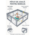 Casa si Gradina - Mobilier - Mobilier copii - Tarcuri copii - Tarc de joaca Happykid cu bile,covoras si 4 inele ridicare incluse - Infinity.ro