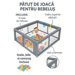 Casa si Gradina - Mobilier - Mobilier copii - Tarcuri copii - Tarc de joaca Happykid cu bile,covoras si 4 inele ridicare incluse - Infinity.ro