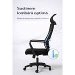 PC, gaming si accesorii - Gaming - Accesorii gaming - Scaune gaming - Scaun Ergonomic Reglabil pentru Birou si Gaming, Negru inchis, Tetiera 2D, Mecanism Syncron - Infinity.ro