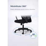 PC, gaming si accesorii - Gaming - Accesorii gaming - Scaune gaming - Scaun Ergonomic Reglabil pentru Birou si Gaming, Negru inchis, Tetiera 2D, Mecanism Syncron - Infinity.ro