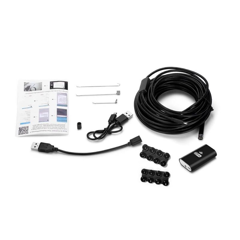 Auto si Moto - Reparatii si depanare - Sisteme de diagnoza - Endoscop cu camera video, cablu dur 10 metri, HD, conectare la telefon sau laptop, LED-uri diferite intensitati - Infinity.ro