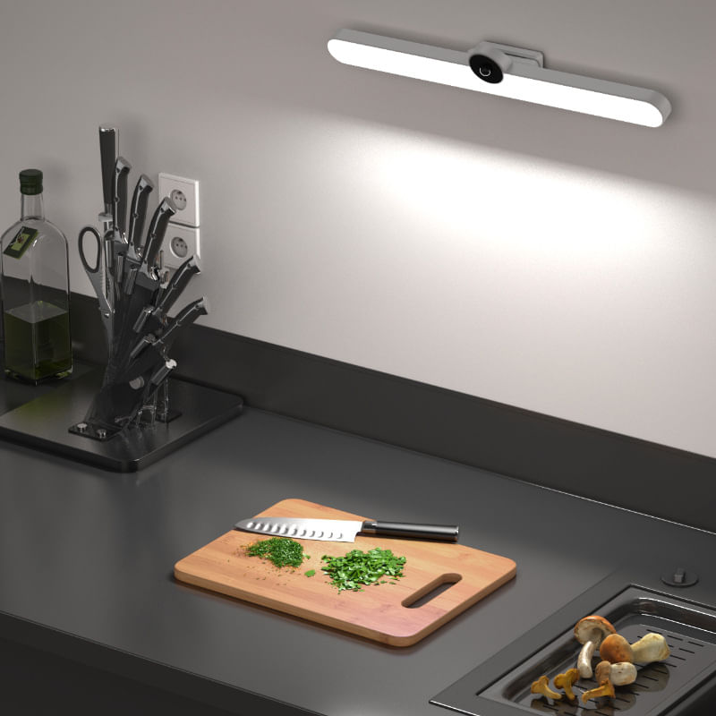 Casa si Gradina - Corpuri si surse de iluminat - Veioze si lampi - Veioze - Lampa LED cu senzor de lumina si miscare, suport magnetic, fara fir, acumulator 2000 mAh cu reincarcare prin USB. Alb - Infinity.ro