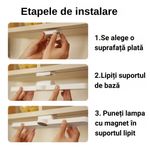 Casa si Gradina - Corpuri si surse de iluminat - Veioze si lampi - Veioze - Lampa LED cu senzor de lumina si miscare, suport magnetic, fara fir, acumulator 2000 mAh cu reincarcare prin USB. Alb - Infinity.ro