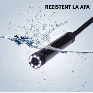 Endoscop cu camera video, cablu dur 3 metri, HD, Wi-Fi cu conectare la telefon sau laptop, LED-uri diferite intensitati