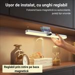 Casa si Gradina - Corpuri si surse de iluminat - Veioze si lampi - Veioze - Lampa LED cu senzor de lumina si miscare, suport magnetic, fara fir, acumulator 2000 mAh cu reincarcare prin USB. Alb - Infinity.ro