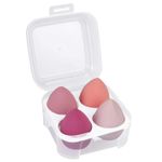 Ingrijire personala si Cosmetice - Machiaj - Accesorii machiaj - Set 4 Bureti Machiaj Profesionali – Utilizare Umeda si Uscata, Textura Moale, Culori Vibrante– MOOD (BE AUTHENTIC)- Pink - Infinity.ro