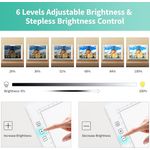 PC, gaming si accesorii - Periferice PC - Tablete grafice - Tableta Grafica cu lumina LED A4, Plansa de desen alimentata prin USB, Luminozitate Reglabila, pt Desen, Schite - Infinity.ro