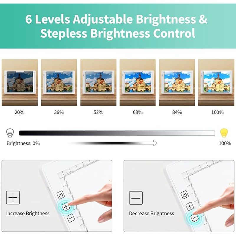 PC, gaming si accesorii - Periferice PC - Tablete grafice - Tableta Grafica cu lumina LED A4, Plansa de desen alimentata prin USB, Luminozitate Reglabila, pt Desen, Schite - Infinity.ro