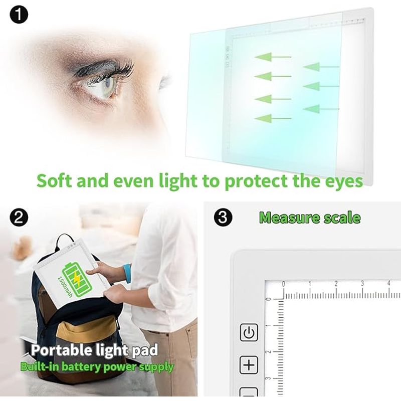 PC, gaming si accesorii - Periferice PC - Tablete grafice - Tableta Grafica cu lumina LED A4, Plansa de desen alimentata prin USB, Luminozitate Reglabila, pt Desen, Schite - Infinity.ro