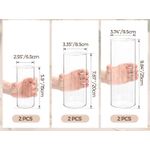 Casa si Gradina - Decoratiuni - Obiecte decorative - Vaze si boluri decorative - Set 6 vaze cilindrice din sticla transparenta, 3 dimensiuni diferite, pentru flori si lumanari plutitoare - Infinity.ro