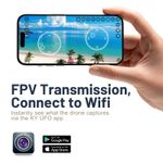 Jucarii, Copii si Bebe - Jucarii si jocuri - Vehicule si jucarii cu telecomanda - Elicoptere, avioane si nave de jucarie - Drona cu 2 camere iUni M10, 2 Baterii, Ecran LCD 2.4 inch, Wi-Fi FPV, Card microSD 8GB, Pliabila - Infinity.ro