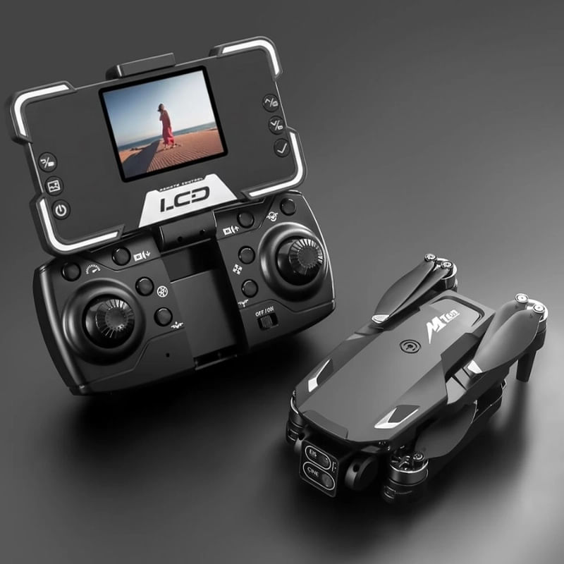 Jucarii, Copii si Bebe - Jucarii si jocuri - Vehicule si jucarii cu telecomanda - Elicoptere, avioane si nave de jucarie - Drona cu 2 camere iUni M10, 2 Baterii, Ecran LCD 2.4 inch, Wi-Fi FPV, Card microSD 8GB, Pliabila - Infinity.ro