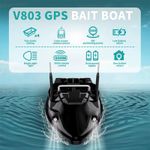 Sport si Outdoor - Sporturi acvatice - Pescuit - Echipament suplimentar pentru pescuit - Barca Plantat, Nadit si Momit iUni V803, GPS, 12000mAh, 4 cuve, 3kg, 500m, 15km/h - Infinity.ro