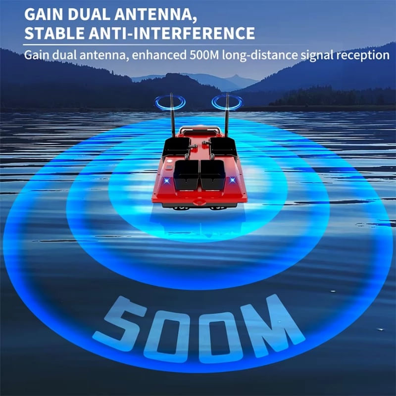 Sport si Outdoor - Sporturi acvatice - Pescuit - Echipament suplimentar pentru pescuit - Barca Plantat, Nadit si Momit iUni V803, 5200mAh, 4 cuve, 3kg, 500m, 15km/h - Infinity.ro