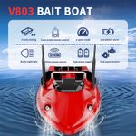 Sport si Outdoor - Sporturi acvatice - Pescuit - Echipament suplimentar pentru pescuit - Barca Plantat, Nadit si Momit iUni V803, 12000mAh, 4 cuve, 3kg, 500m, 15km/h - Infinity.ro