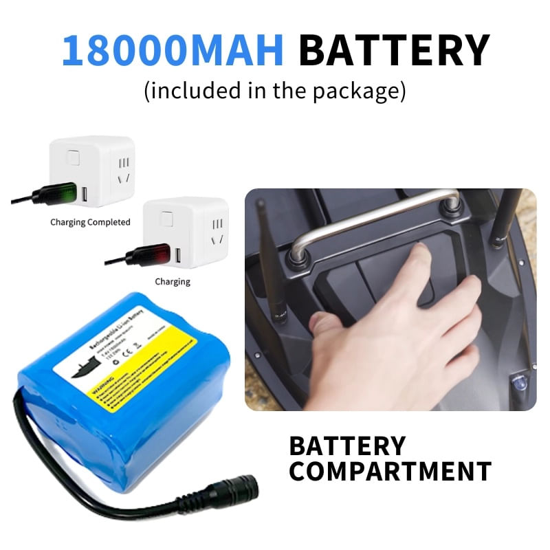 Sport si Outdoor - Sporturi acvatice - Pescuit - Echipament suplimentar pentru pescuit - Barca Plantat, Nadit si Momit iUni V803, GPS, 18000mAh, 4 cuve, 3kg, 500m, 15km/h - Infinity.ro