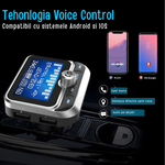 Auto si Moto - Electronice auto - Accesorii electronice auto - Modulator FM cu Bluetooth pentru muzica si apeluri hands-free, buton rotativ, 2 porturi USB-A, microSD, Android si iOS - Infinity.ro